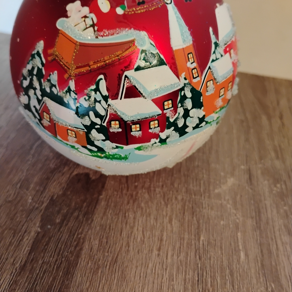 Robert Stanley Christmas Snow Glass Ornament - Picture 2 of 7
